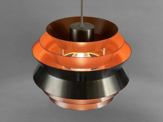 Pendant light "Trava" in brushed aluminum by Carl Thore for Granhaga Metallindustri. Sweden 1960s. - Image 7