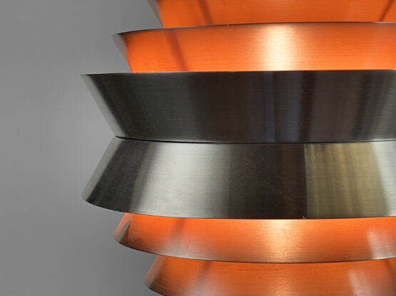 Pendant light "Trava" in brushed aluminum by Carl Thore for Granhaga Metallindustri. Sweden 1960s. - Image 8