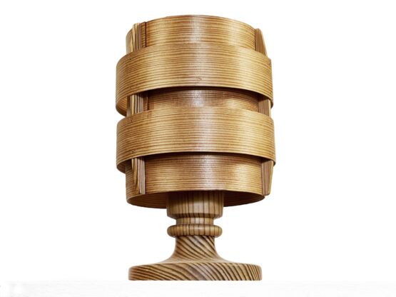 Pine veneer table lamp "B 148" by Hans-Agne Jakobsson for Ellysett AB, Markaryd. Sweden 1960s