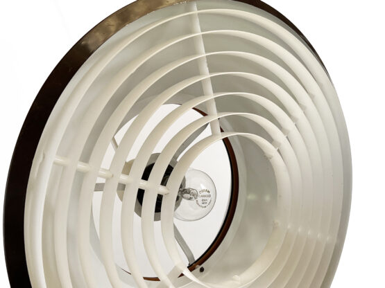 Pendant light in brown lacquer by Carl Thore for Granhaga Metall. Sweden 1970s - Image 8