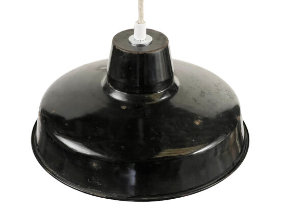 Enameled industrial pendant light. France 1950s - Image 6