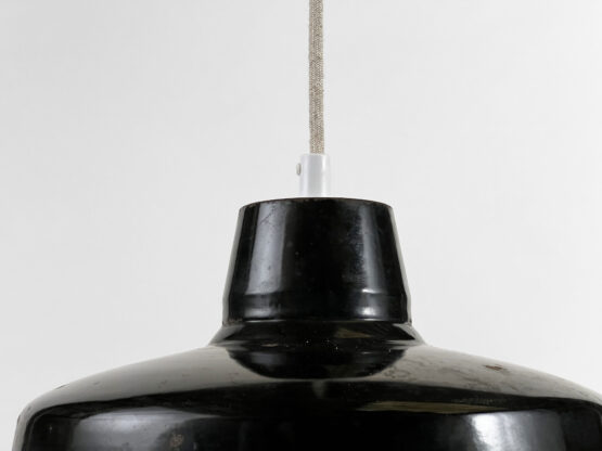 Enameled industrial pendant light. France 1950s - Image 7