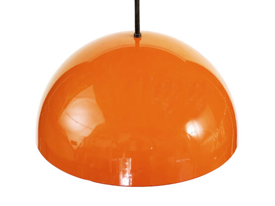 Pendant light "Milieu" , orange version by Jo Hammerborg for Fog & Mørup. Denmark 1970s - Image 6