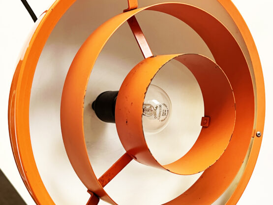 Pendant light "Milieu" , orange version by Jo Hammerborg for Fog & Mørup. Denmark 1970s - Image 9