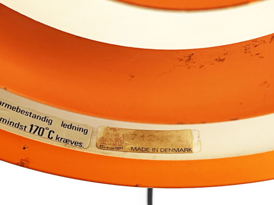 Pendant light "Milieu" , orange version by Jo Hammerborg for Fog & Mørup. Denmark 1970s - Image 10