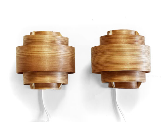 Pair of larch veneer wall lights, sconces by Fredrik Hagblom. France 2024 - Image 6
