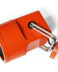 Orange spotlight "Unispot" by Bent Boysen for Louis Poulsen. Denmark 1970s