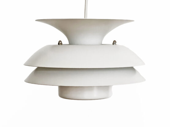 Medium size multi layered pendant light by Kurt Wiborg for Jeka Metaltryk. Denmark 1970s
